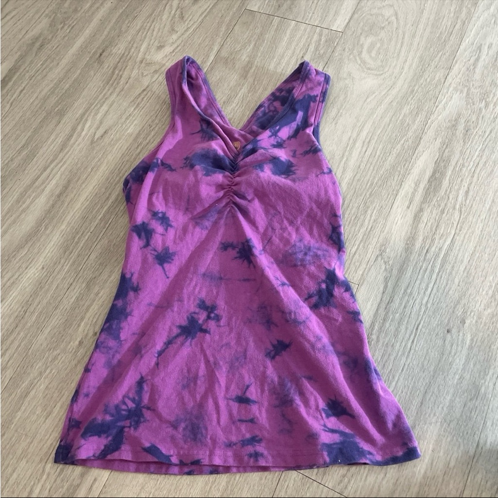 Balance Collection Purple Tie-Dye Women's Top